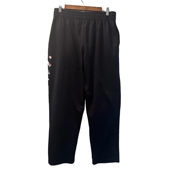 Gildan performance sweat pants black with American flag graphic mens size large - Picture 4 of 5